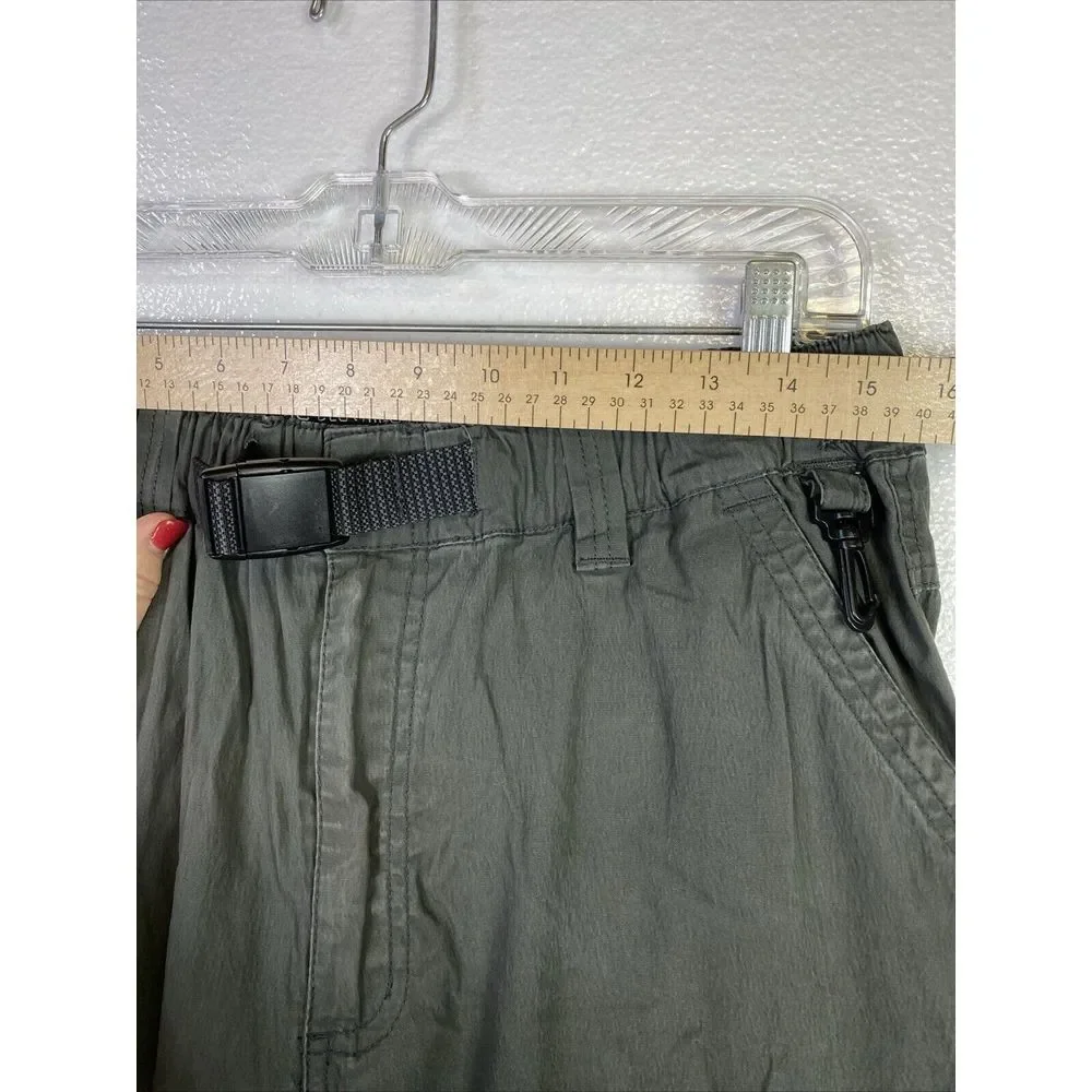 BC Clothing Cargo Shorts MX32 Mens Gray Belt‎ Stretch zip Outdoor Hiking Fishing